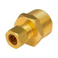 Everflow 1/4" O.D. COMP x 3/8" MIP Reducing Adapter Pipe Fitting, Lead Free Brass C68R-1438-NL